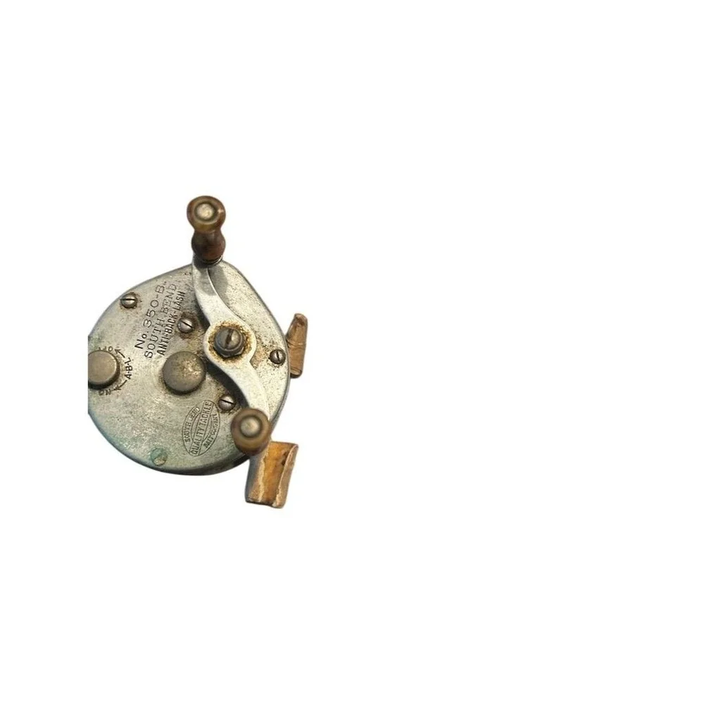 South Bend No. 350-B Baitcasting Reel Unisex OS Silver Vintage Antique Decor
